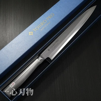 Cuchillo Sashimi japonés de acero para diestros Tojiro Pro Yanagiba 240 mm en muy buena condición Foto 1 de 4