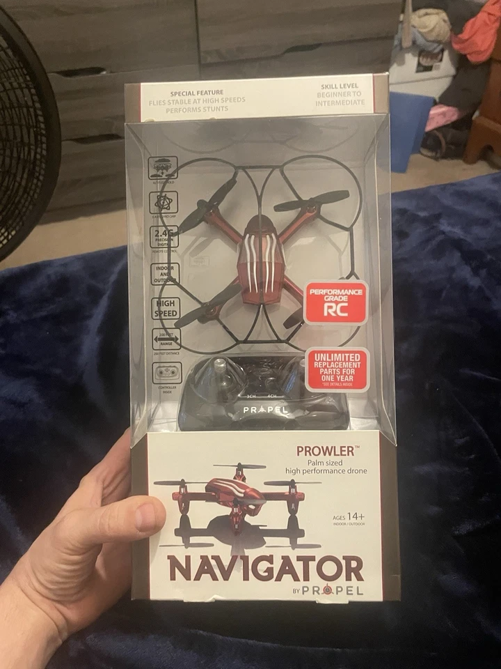 Prowler Palm Size Performance Stunt Drone by Propel Navigator - Red - Image 1 of 1