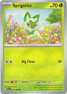 Sprigatito - 013/193 - Paldea común evolucionada casi como nueva - Imagen 1 de 1