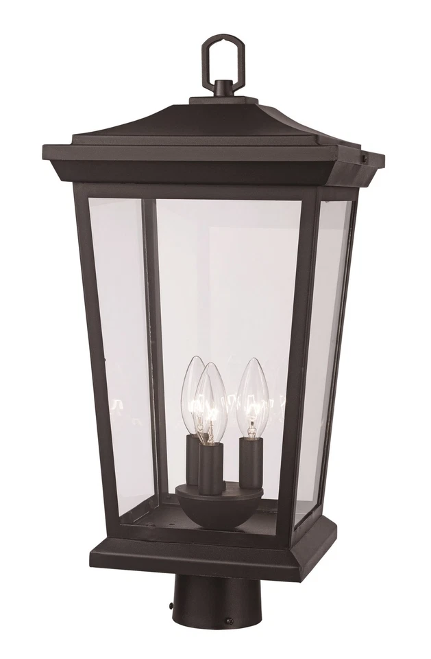 Muelle exterior Trans Globe Lighting 50778 Turlock 3 luces 15" de alto - negro Foto 1 de 1