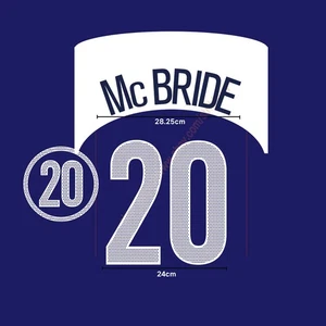 2004 USA Away Name Set Brian McBride #20 Heat Transfer Patch Soccer Fan Kit - Picture 1 of 2