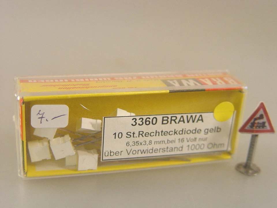 10 Stck. Rechteck Leuchtdioden gelb - Brawa  3360 #E - Bild 1 von 1