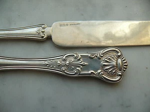~ KINGS III Pattern ~ 12 Antique GORHAM Sterling Silver 1-Piece Dessert Knives - Picture 1 of 5