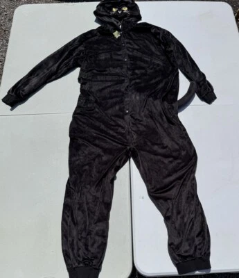 Disney Hocus Pocus Binx Gato Negro Halloween Disfraz Unión Traje Talla Adulto 1X Foto 1 de 4