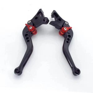 Black Short CNC Clutch Brake Levers Set For 1989-2003 Kawasaki ZX7R ZX7RR - Picture 1 of 11