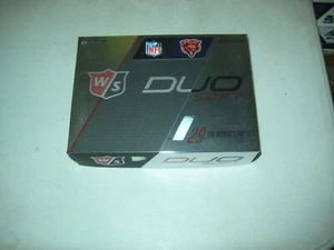 1 dz BRAND NEW Wilson Staff Duo golf balls White Chicago Bears - Picture 1 of 3