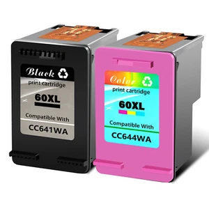 Compatible Ink Cartridge FOR HP 60XL 60 XL Deskjet D1630 D1660 D1668 ENVY D411d - Zdjęcie 1 z 6