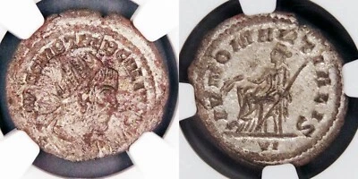 Trebonianus Gallus, NGC XF, 251-253. Double Denarius, Antioch, Silver - Image 1 of 4