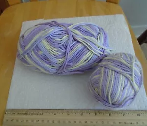 Color Gradient Skein 4 Ply YARN 3 tone Lilac Lavender, Pale Yellow Total 5 7/8oz - Picture 1 of 1