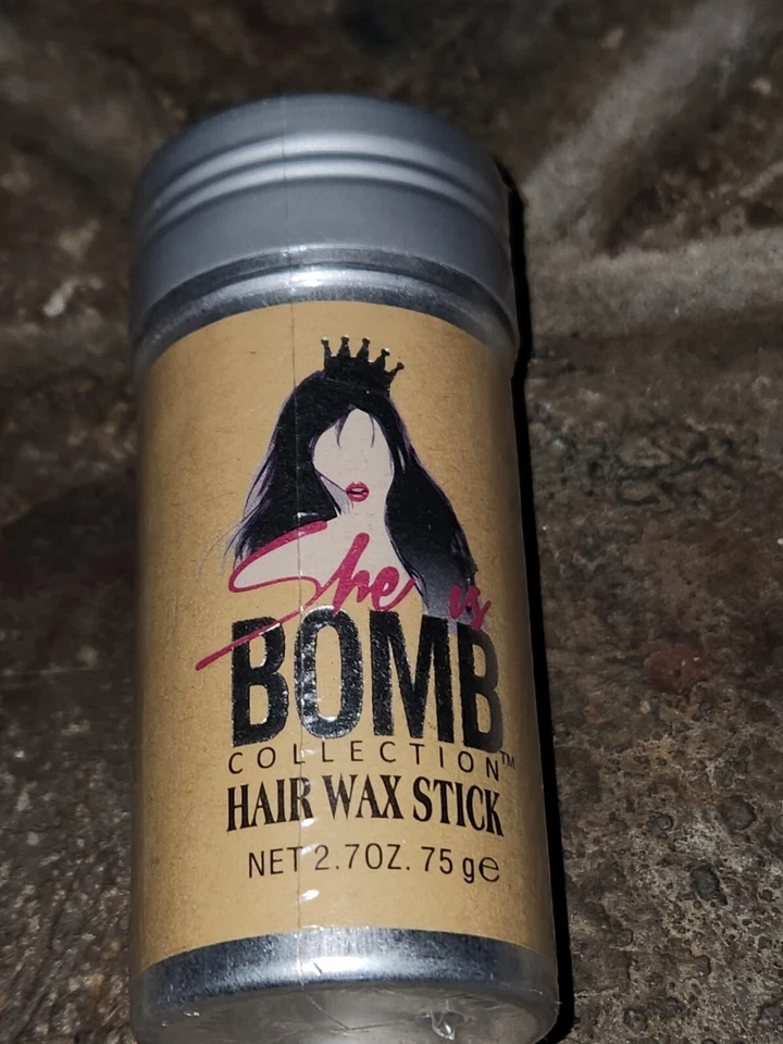 SHE Is Bomb Collection Hair Wax Stick 2.7oz Edges Laid Slick Strong Hold 75g