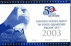 2003-S US Proof State Quarter Mint Set 5 Coins BU CN CLAD 21uts0318 - Picture 1 of 4