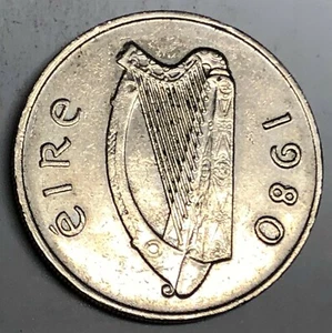 # C5699     IRELAND   COIN,     10  PENCE   1980 - Picture 1 of 2