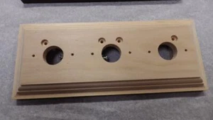 Bloque de montaje de madera de 3 orificios, interruptor de luz, punto de alimentación, preperforado, pino crudo 38P - Imagen 1 de 3