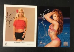 Lot (2) WWF WWE World Wrestling Federation 8x10 Photo Signed Sexy Women Wrestler - Picture 1 of 2