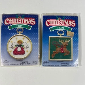 GUTER SCHÄFER GEZÄHLTER KREUZSTICH 87110 & 87147 2 STÜCK WEIHNACHTSBORTE NOS  - Bild 1 von 2