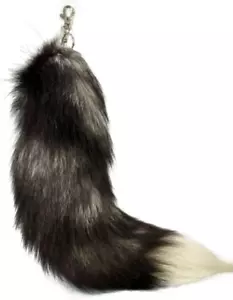 Fluffy Real Fox Fur Tail Keychain Tassel Bag Cosplay Toy Handbag Accessory Hook - Picture 1 of 12