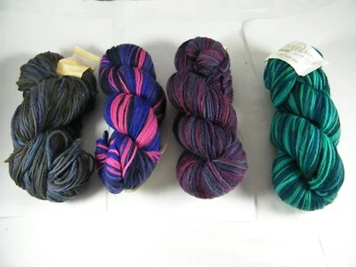 CASCADE 220 YARN VARIEGATED MIXED COLOR PERUVIAN WOOL  LOT OF 4  SKEINS 100 GM - Image 1 of 4