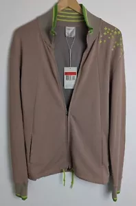 Nike Golf Women’s Full-Zip Jacket – Beige/Brown with Neon Green Accents – Size L - Picture 1 of 11