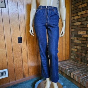 Vtg 70s Gloria Vanderbilt Murjani High Waist Skinny Fit Denim Blondie Jeans XS/S - Picture 1 of 13