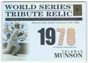 2003 Topps Tribute Thurman Munson World Series Game Worn Jersey Card #'d /425 - Bild 1 von 1