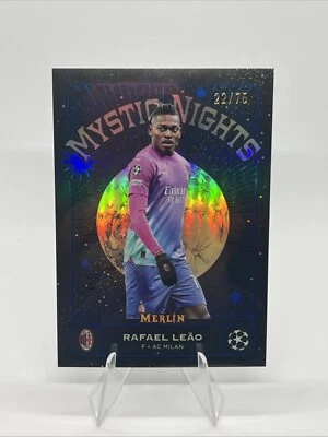 Rafael Leao 2023-24 Topps Merlin UEFA Club Competitions Mystic Nights Blue /75  - Image 1 of 2