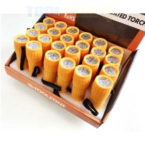 24 X ORANG RUBBER 9 LED TORCHES torch camping night light Box of 24 - Picture 1 of 4