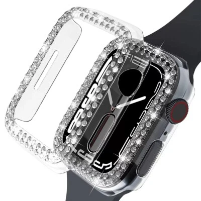Funda protectora de cristal brillante para reloj Apple Watch 11 10 9 8 765 SE Ultra 3 2 Foto 1 de 4