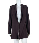 EILEEN FISHER Washable Stretch Crepe Jacket Clove Brown Size Medium NTSF