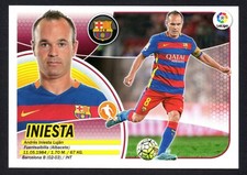 INIESTA #12 FC BARCELONA 2016-17 CHROME PANINI LA LIGA BBVA ESTE 16/17