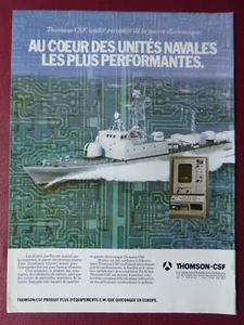 10/1984 PUB THOMSON CSF EW ELECTRONIC WARFARE MARINE ORIGINAL FRENCH AD - Imagen 1 de 1