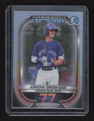 Jordan Groshans  2021 Bowman  Scout’s Top 100 Toronto Blue Jays #BTP-77 - Image 1 of 2