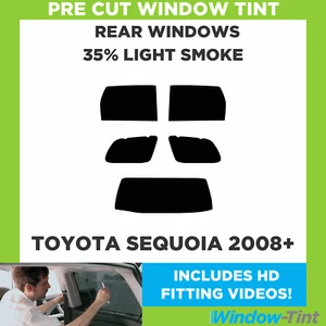 For Toyota Sequoia 2008+ Pre Cut Window Tint Rear 35% Light Smoke Film - Picture 1 of 9