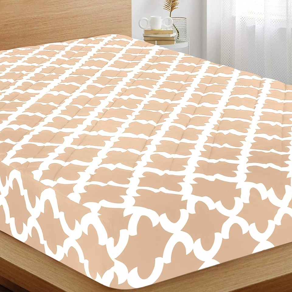 Quilted Fitted Washable Mattress Pad Fits Up to 16 Inches Deep Utopia Bedding - Image 1 of 4