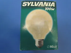 Rarity - Sylvania Globe Lamp E27 100W G80 Crocodile Ice Gold Bulbs - Picture 1 of 6