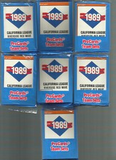 (7) 1989 Pro Cards RIVERSIDE RED WAVE  Minor League Team Set  FACTORY SEALED