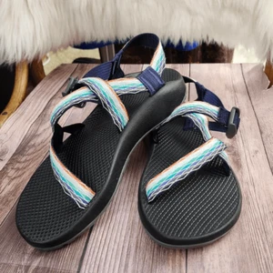 Chaco Womens Classic Z/1 Adj Summer Hiking Sz 9 Prism Mint - Picture 1 of 10