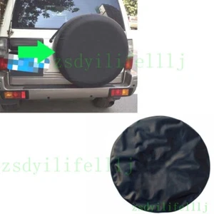 1xPara Toyota Prado LC90 1996-02 Cubierta de neumático de repuesto a prueba de polvo PU Cubierta negra - Imagen 1 de 2