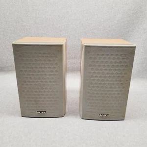 Sony SS-CNEZ3 Bookshelf  Speakers Wood Grain Cabinet Grey Face 6 Ohms 1 Pair - Picture 1 of 10