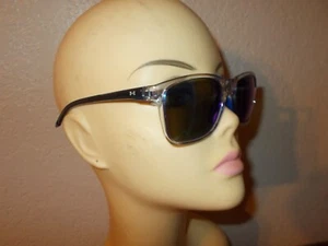 Under Armour Hustle Jr. UA 7002/S Crystal Clear Blue Mirror Sunglasses - Picture 1 of 9
