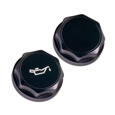 IAG Oil Cap for Subaru 02-24 WRX, 04-21 STI, 05-09 LGT, 13-24 BRZ - Black - Image 1 of 2