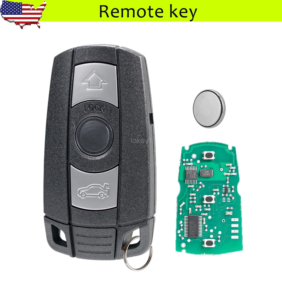 Remote Key Fob  for 2006-2011 BMW 1 3 5 7 Series X1 X5 X6 KR55WK49147 Keyless go - Image 1 of 4