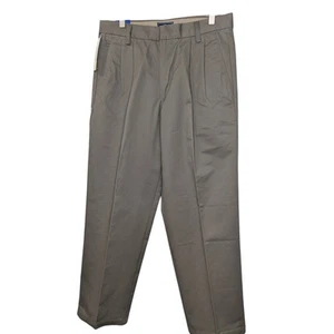 DOCKERS Pleated Relaxed Fit Chino Pants Taupe Brown Mens Size 32x30 NWT - Picture 1 of 9