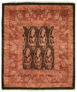 Traditional Hand-knotted Wool Oriental Carpet 3'10" x 4'7" Area Rug - Picture 1 of 9