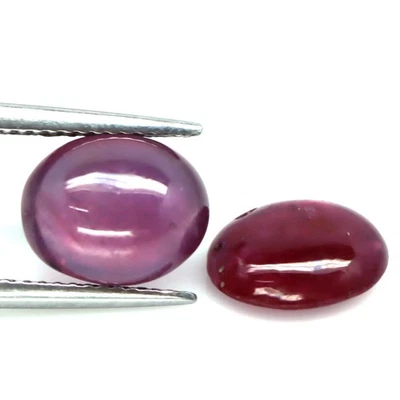 7.97 CT. Heated Pair Red Ruby Madagascar Oval Cabochon - Image 1 of 4