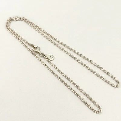 Pandora 925 Plata Esterlina Logo Clásico Rolo Cadena Eslabón Collar 15 - 17" Foto 1 de 4