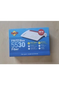 FRITZ Box 5530 Fiber Router Mesh Modem WiFi 6 FTTH Fibra 2.400Mbit + 600 1Gbit/s - Foto 1 di 5