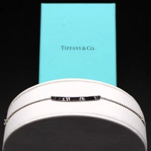 Tiffany & Co. ATLAS Römische Ziffern Stab Armband Sterlingsilber 925 3g echt! - Bild 1 von 12