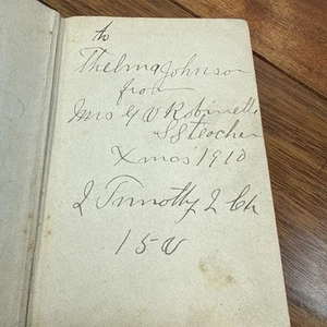 Antique 1909 NEW TESTAMENT Bible American Bible Society 5" Pocket Size Small - Picture 1 of 6