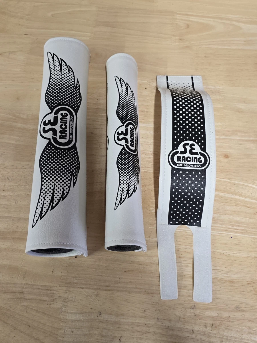 SE Bike Pads Set – 3-teiliger Schutz Für Oberrohr & Lenker | BMX & Fahrrad-Kratzschutz, Farbe Schwarz