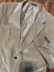 Alan Flusser Men's Corduroy Blazer Sport Coat 42L Tan - Picture 1 of 7